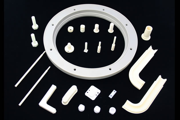 Ceramic parts for semiconductor and liquid crystal manufacturing machines, and for solar equipment