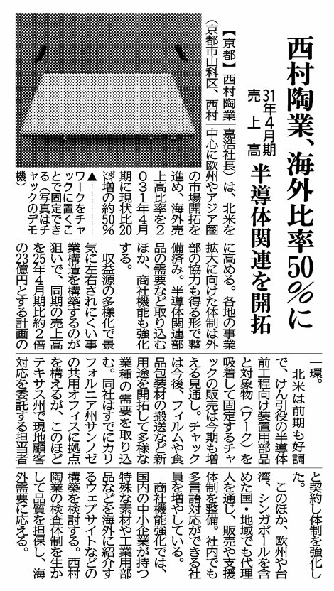 Featured in Nikkan Kogyo Shimbun
