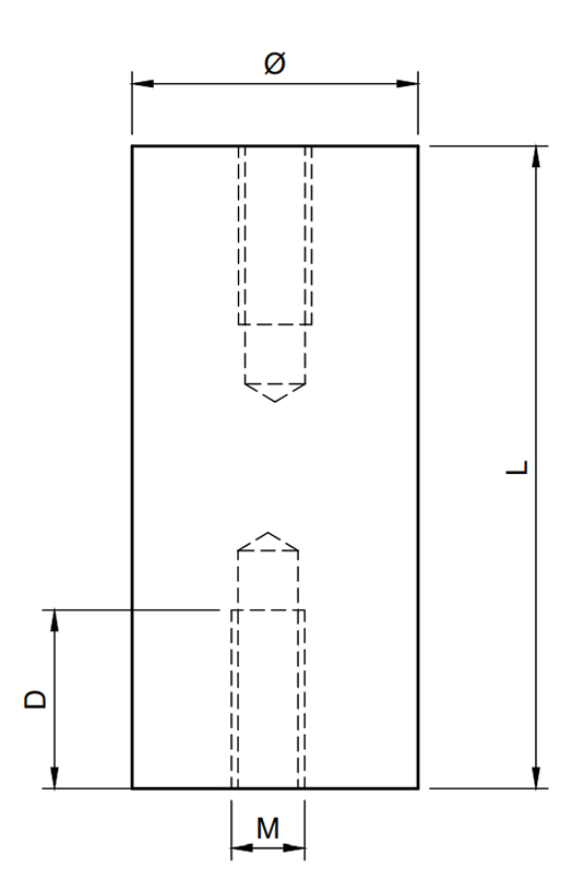 Steatite cylindrical standoff insulator